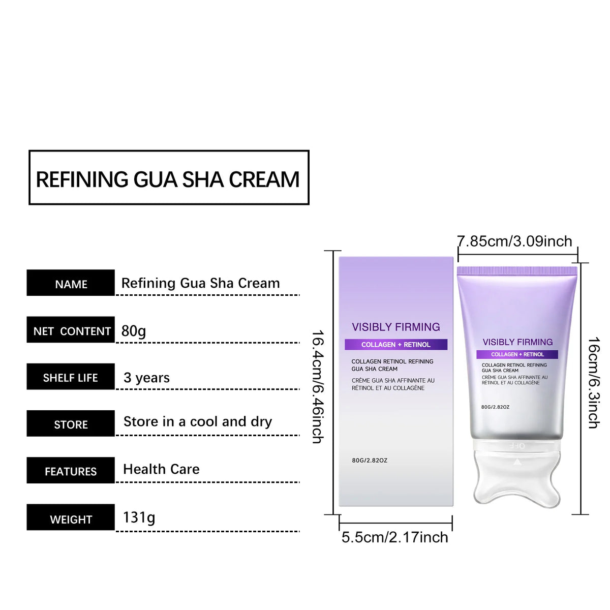 Collagen + Retinol Gua Sha Firming Cream 80g